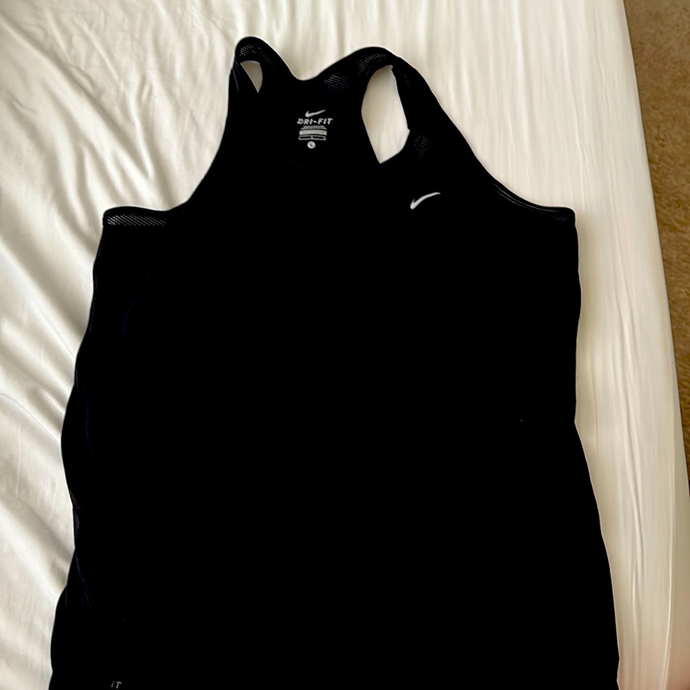 Nike black racerback tank size L